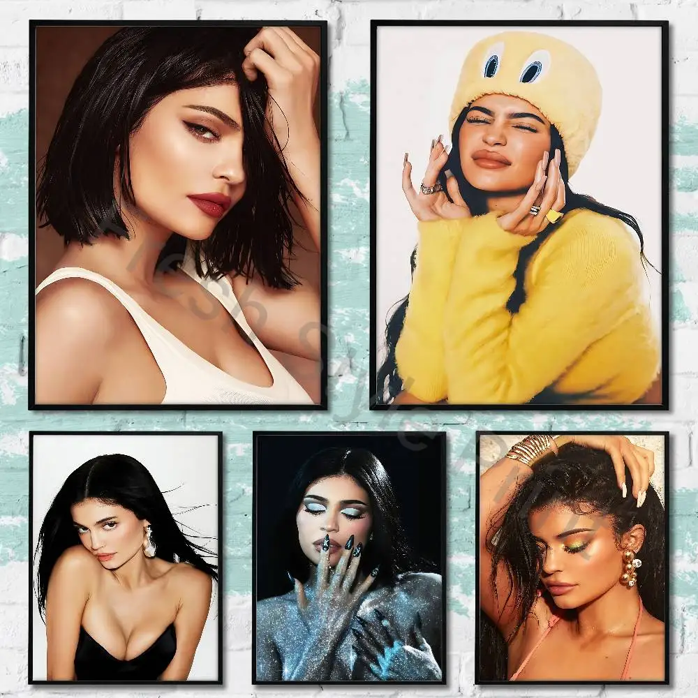 

Model K-Kylie J-Jenner Club Bar Paper Vintage Poster Wall Art Painting Bedroom Study Stickers