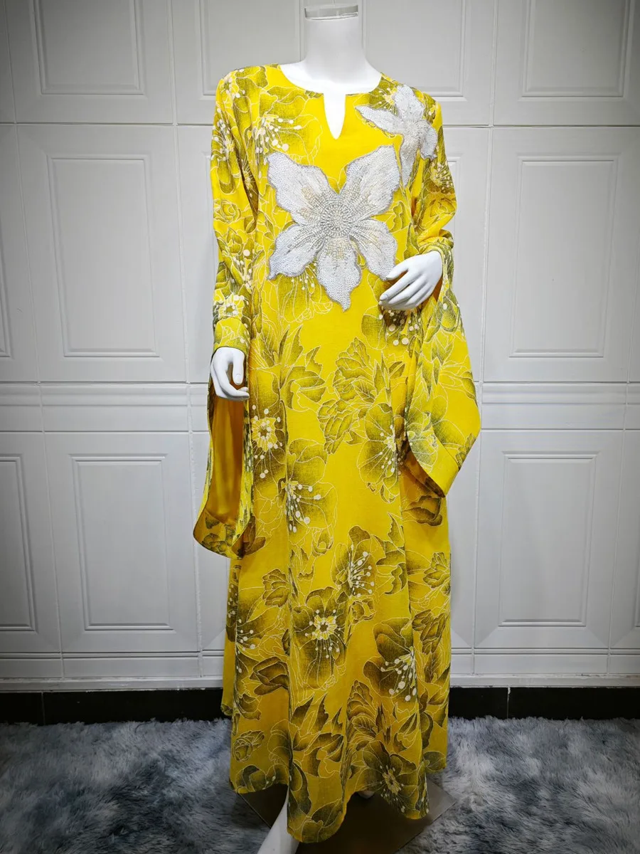 Femmes musulmanes dubaï Abaya robes de luxe mode paillettes broderie longue Robe Ramadan Robe Femme africain Islam vêtements jalabiya