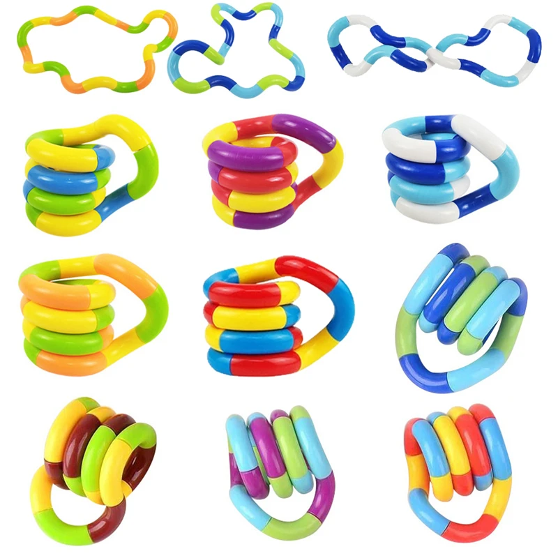 Juguete Sensorial Antiestrés Tangle Fidget para Aliviar la Ansiedad, Giratorio, para Ejercitar la Coordinación Ojo-Mano y la Motricidad Fina, para Autismo y TDAH