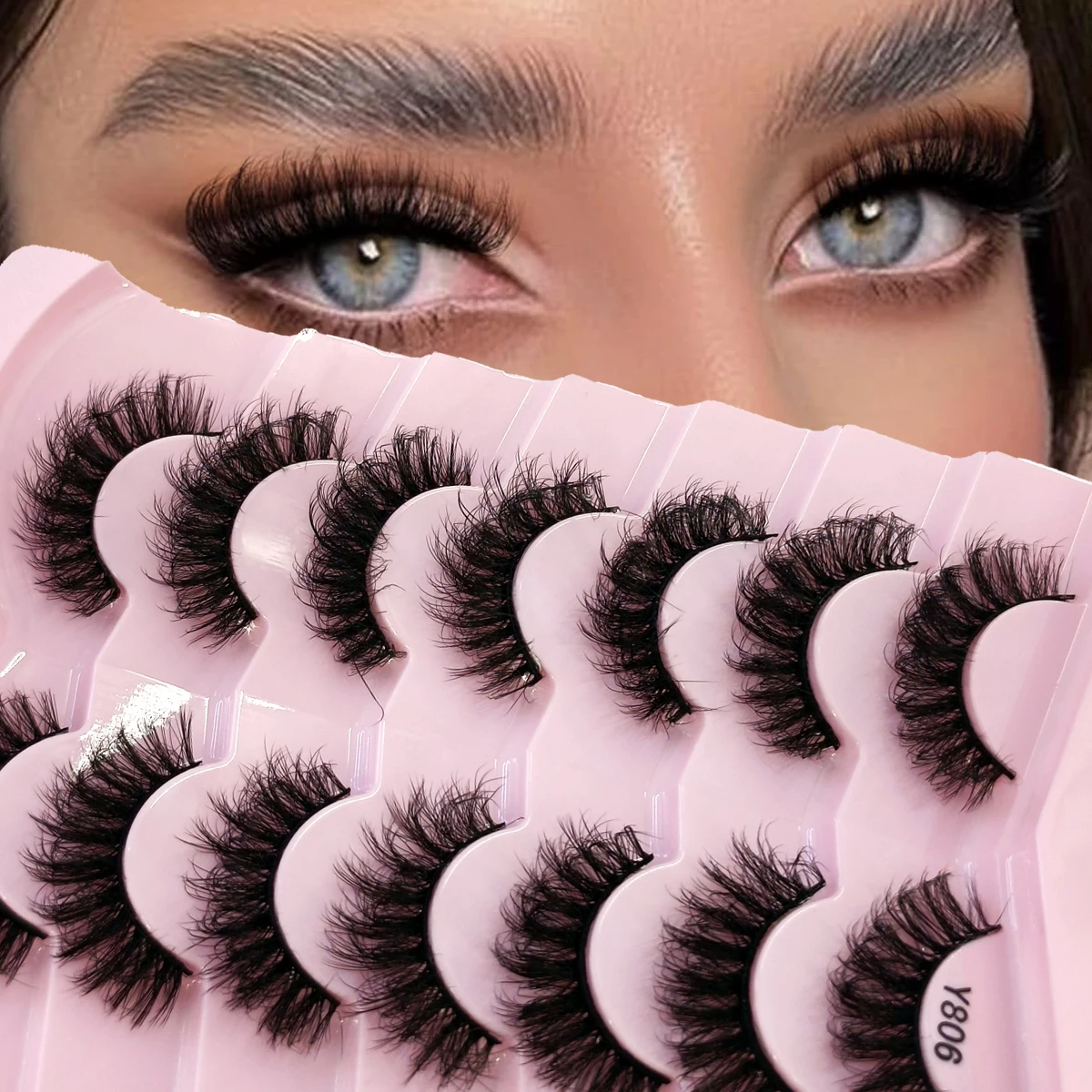 Eyelash Extension Cat Eye Wispy - HBZGTLAD Puszyste, delikatne rzęsy o naturalnym
