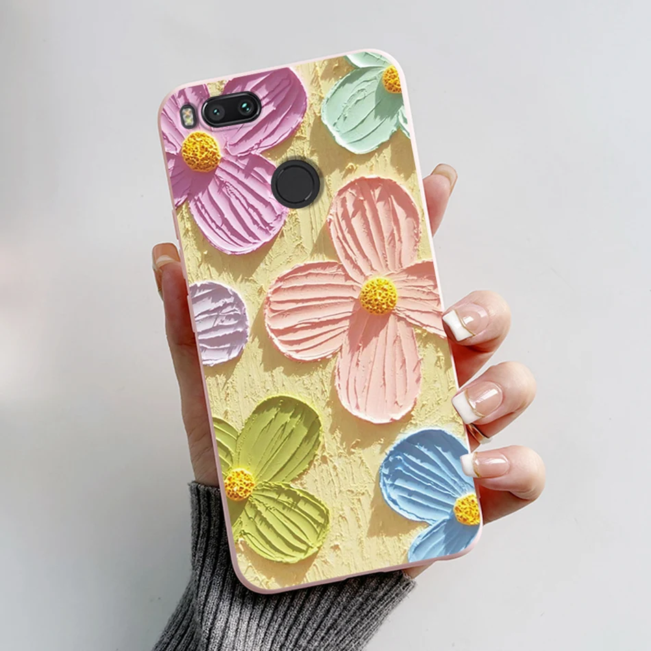 Para Xiaomi Mi A1 funda Xiaomi Mi 5x lindo oso rana de dibujos animados silicona suave TPU teléfono contraportada parachoques para Xiaomi MiA1 Mi5X Fundas