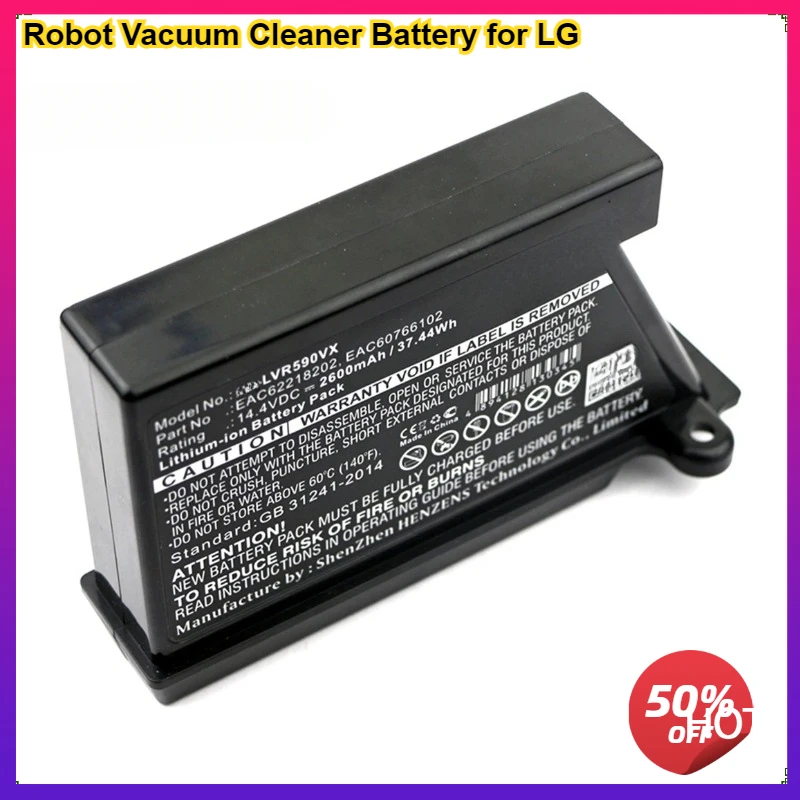 

Robot Vacuum Cleaner Battery for LG VR6270LVB VR6270LVMB VR63455LV VR64604LV VR6370LVM VR64701LVMP VR64702LVMB VR64702LVMT