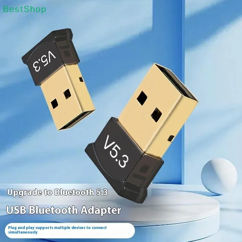 1/3/5PCS ไร้สายส่งสําหรับ PC แล็ปท็อปเมาส์แท็บเล็ตโทรศัพท์เครื่องพิมพ์เกมลําโพง USB Bluetooth 5.3 Dongle อะแดปเตอร์