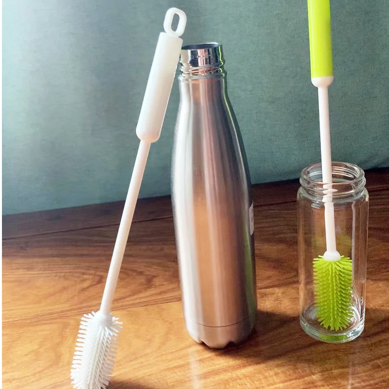 Silicone Cup Brushes Tpr Brushes Kitchen Cup Washing Artifact Washing Bottle Brushes Cup Water Cup Thermos Bottle Brushes