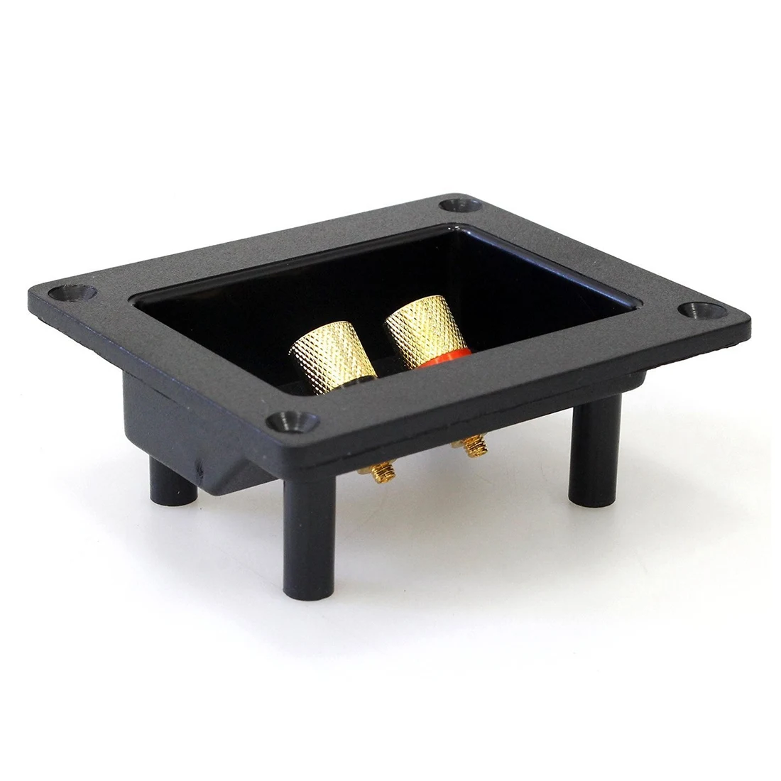 

A69Z DIY Home Car Stereo Screw Cup Connectors Subwoofer Plugs 2-Way Speaker Box Terminal Binding Post, 4 Pcs Black