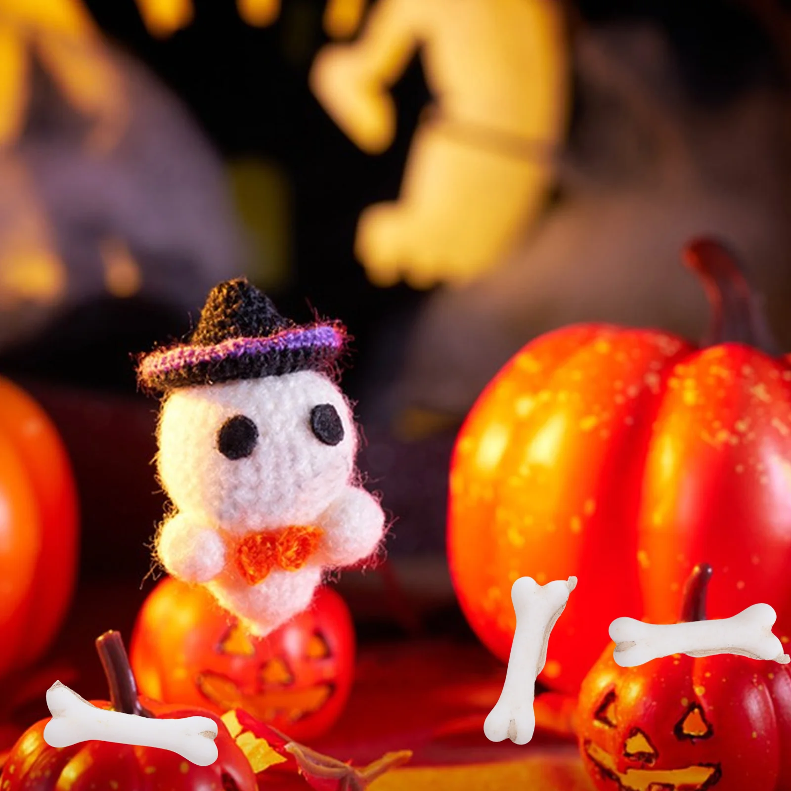 

30Pcs Mini Bone Figurines Resin Simulation Fake Bones Halloween Party Decorations DIY Craft Supplies Bone Prop