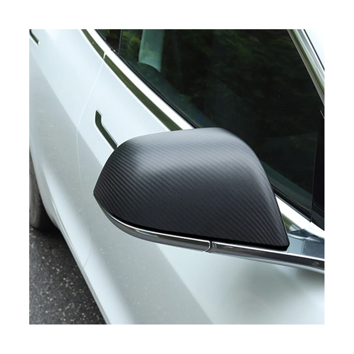 For Model3/Y Rearview Mirror Protection Case Carbon Brazed Dimensional Accessory Decorative Black