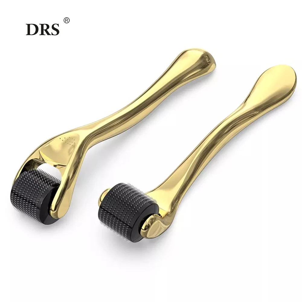 Luxury Golden DRS 540 Derma Roller Micro Needle Mesotherapy 540 Pins Derma Face Roller Skin Care And Hair Growth With Medical CE