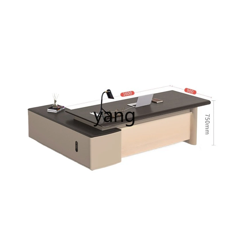 

LTT new Chinese high-end president table light luxury manager office table and chair combination simple and modern