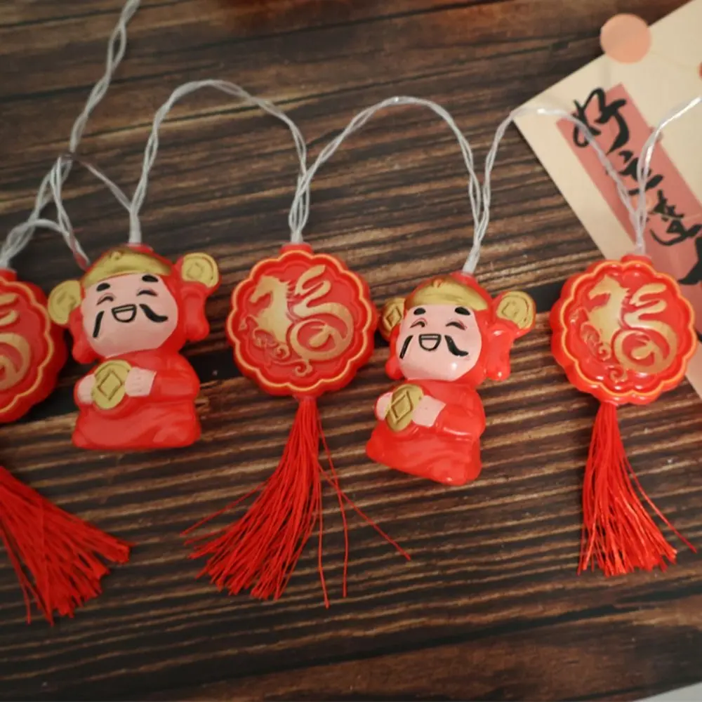 مقاوم للماء LED فانوس صيني النمط الصيني حسن الحظ الأحمر فانوس الديكور اللون الأحمر مشرق جو مصباح شجرة عيد الميلاد #3