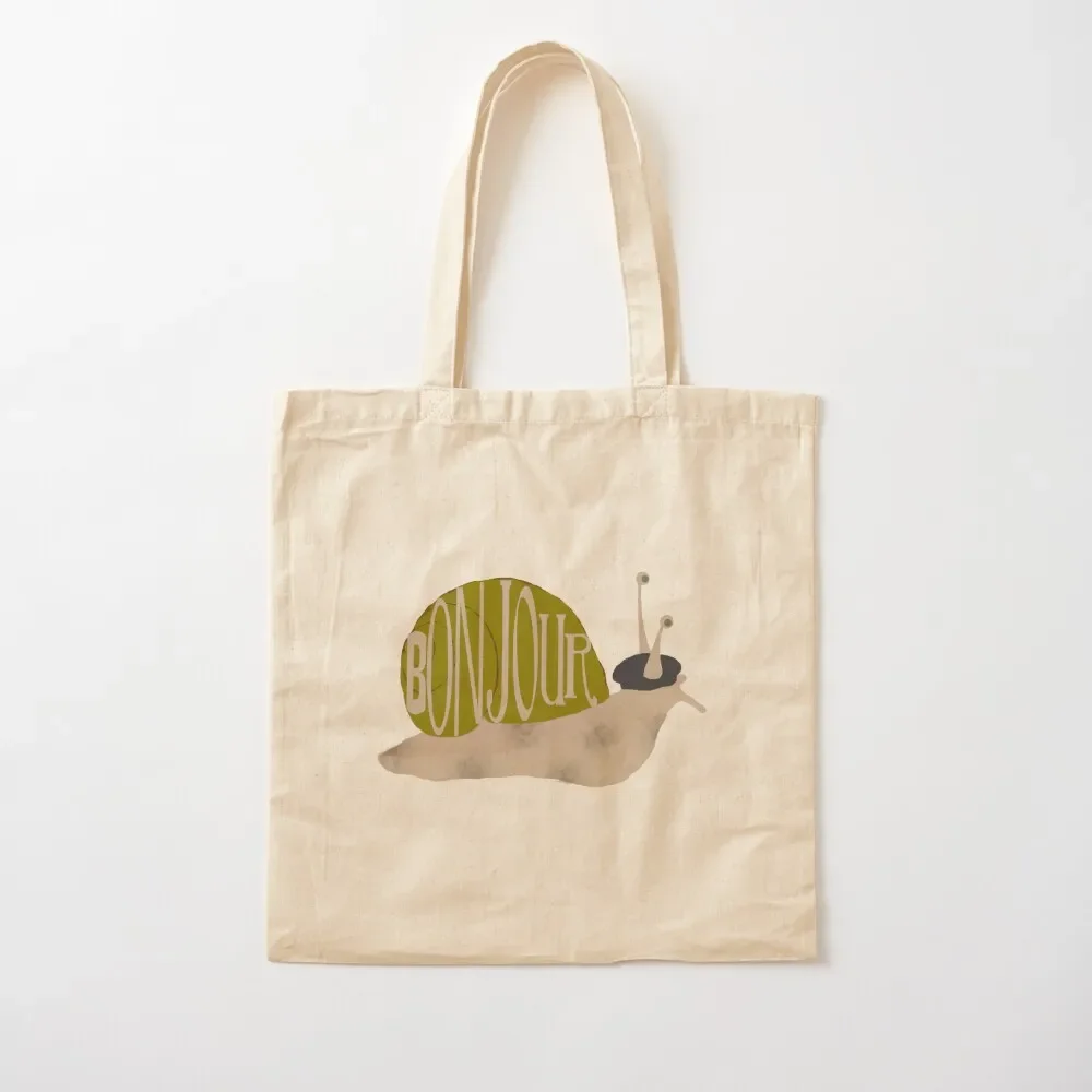 

French Snail in a Beret Tote Bag hand bag ladies tote bag canvas