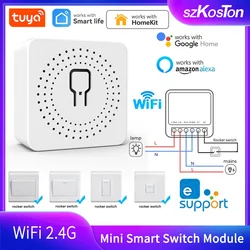 Tuya Mini Wifi Smart Switch Module 16A 2Way Control Smart Life Voice Control Works with Alexa Alice Google HomeKit eWelink APP