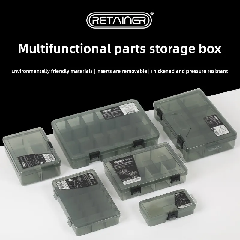 صندوق أجزاء متعدد الأقسام، صندوق تخزين بلاستيكي شفاف للمكونات الإلكترونية، براغي صغيرة، وصندوق أدوات الملحقات