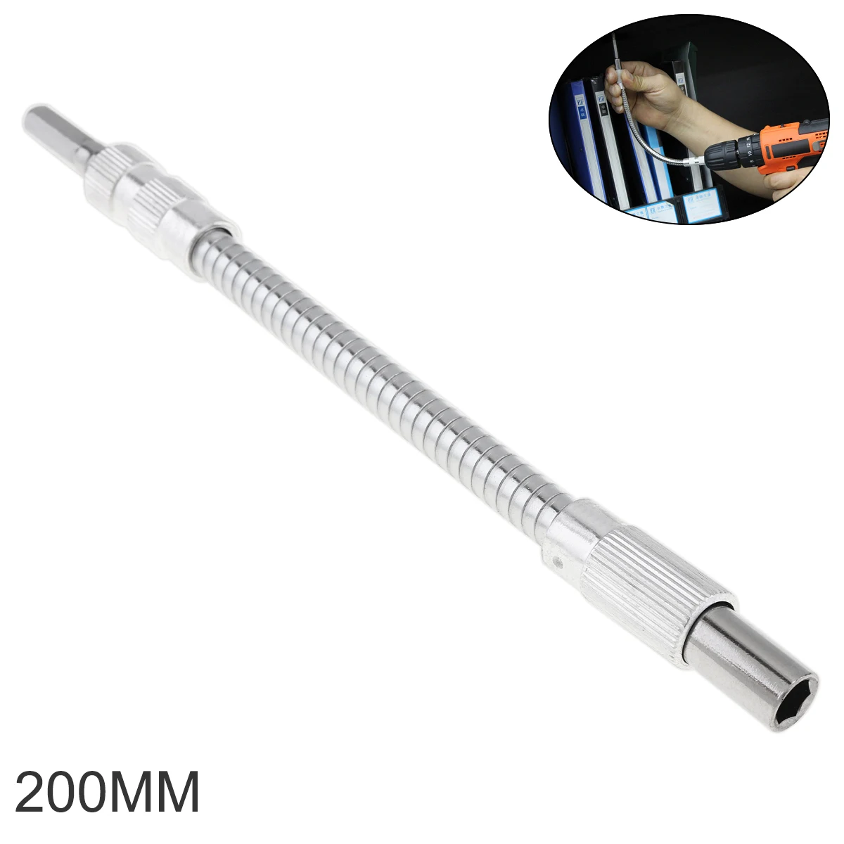 200mm Universal Screwdriver Head Electronic Drill Shaft Connection Multifunctional Flexible Shaft Electric Drill Accessories