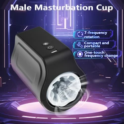 Automatic Masturbator Cup for Men Vibrator Rotation Male Masturbator Vagina Vacuum Pocket Pussy Sex Machine Adult Sex Toy