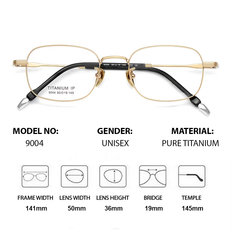 Chashma Men Prescription Glasses Top Quality Women Pure Titanium Eyewear Fashion Optical Glasses Frame for Male High Degree