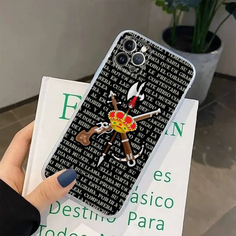 FHNBLJ Spanish Legion Phone Case For iPhone 8 7 6 6S Plus X SE 2020 XR XS 14 11 12 13 Mini Pro Max Mobile Case