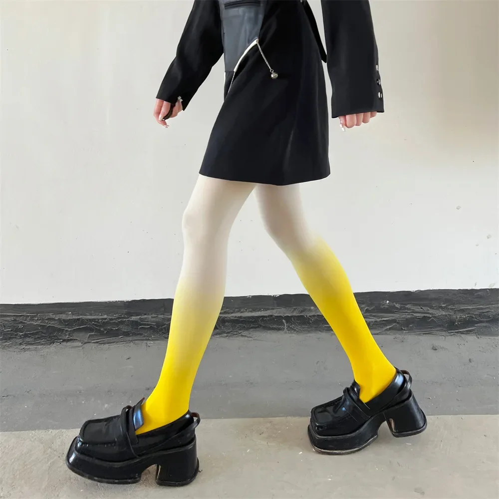 80D Лолита градиент женские сексуальные аниме чулки милые леггинсы весна осень устойчивость к зацеплению цветные колготки для девочек колготки