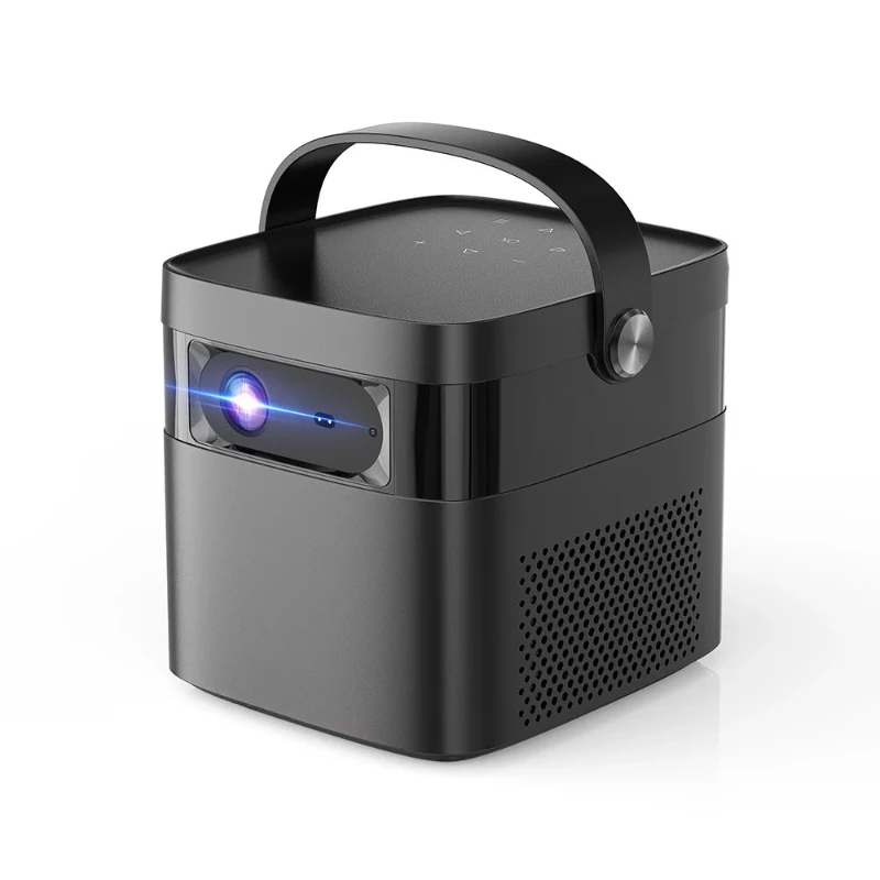 Smart Android 9.0 DLP Light Emitting Diode 3D full high definition native 1080P camping home mini projector outdoor cinema