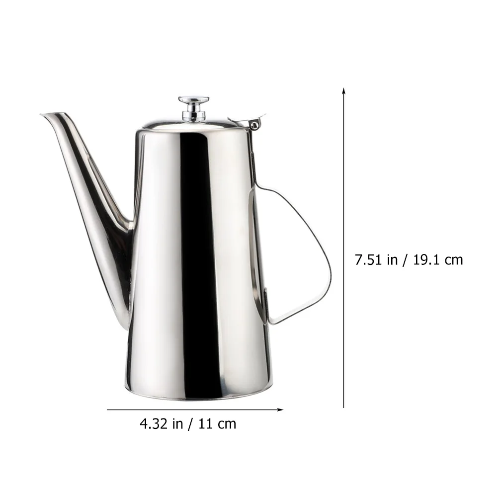

Stainless Steel Teapot Kettle with Infuser Water Pitcher Household Strainer Kettles Travel