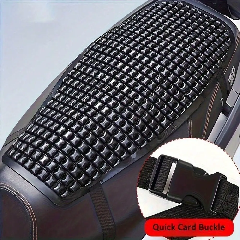 

1PC Black Motorcycle Seat Cushion,Breathable&Insulated with Quick-Release Buckle,Universal Comfort Pad for Electric Bike/Scooter