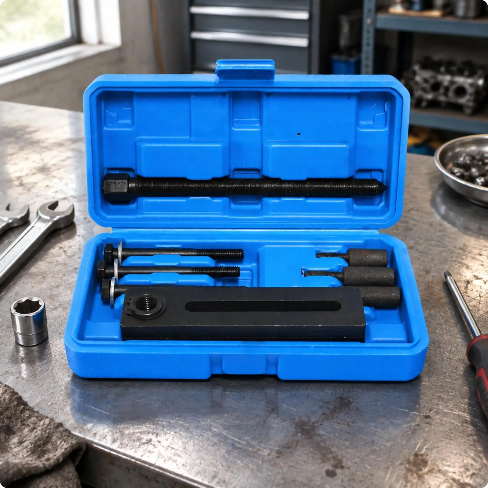 Motorcycle Powerplant Separator Tool with Molded Storage Case Easy to Use Motorcycle Powerplant Separator Tool Comprehensive