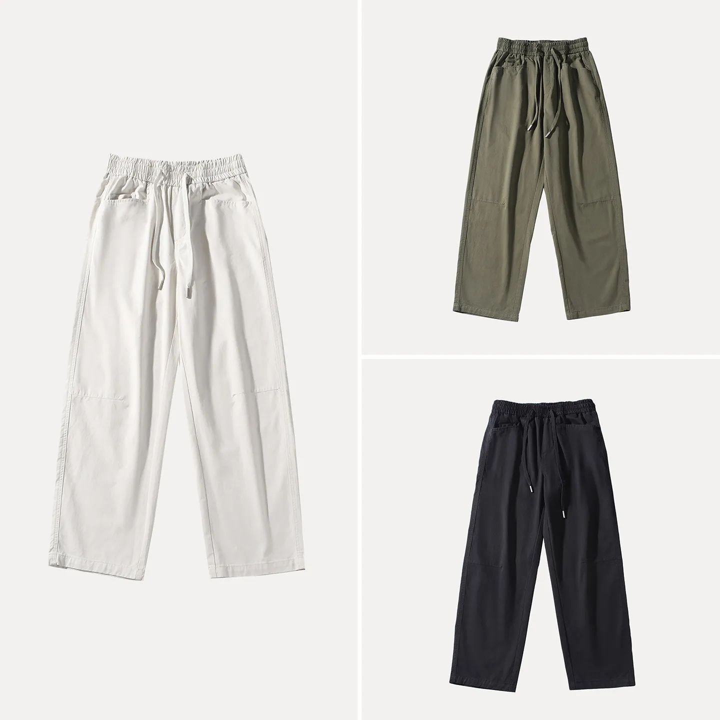 Men's Fashionable Casual Pants 2026 Summer Straight Leg Comfortable Straight Tube Long Trousers ZADATA Brand European Style