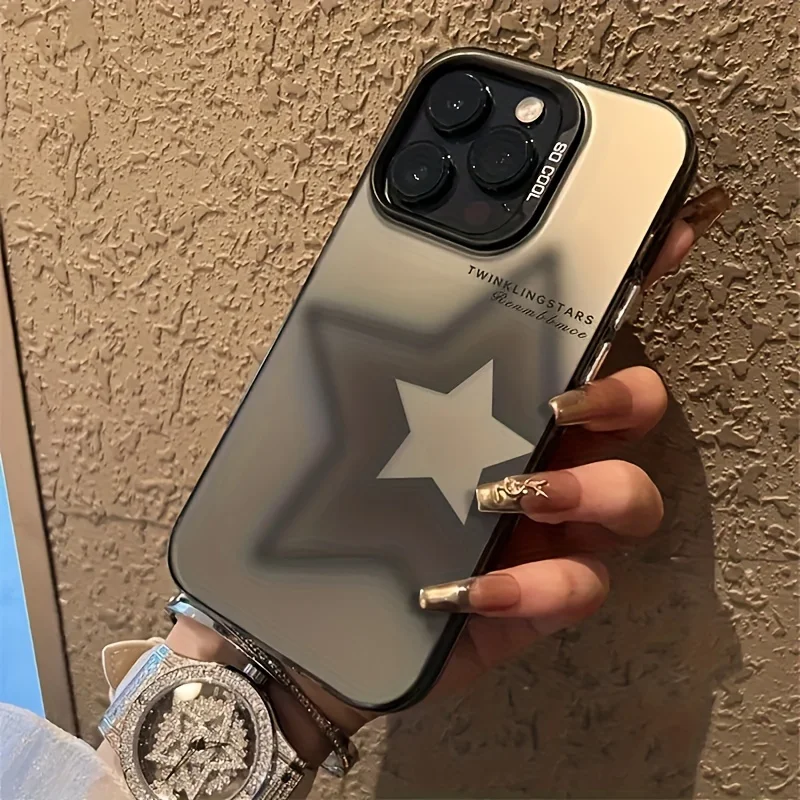 

Black and white pentagram design case for iPhone 15, 14, 13, 12, 11 Plus, Pro, Promax, Xs, Xs Max, 8 and 7 Plus Mini models.