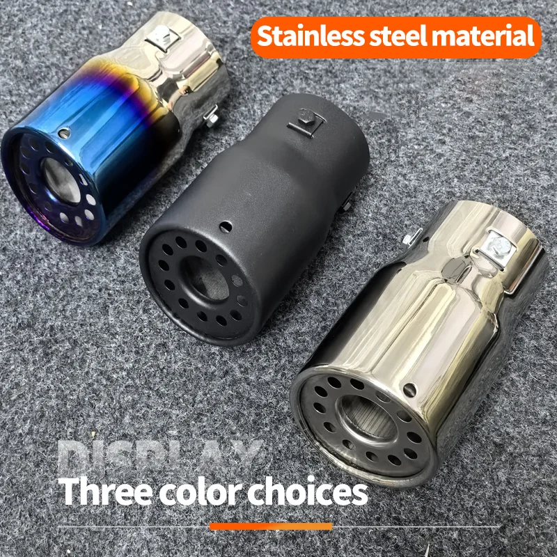 Car Exhaust Muffler Tip for 09-10 RAV Prado Highlander CRV Vitara Pajero Stainless Steel Muffler Tip Pipe Car Exhaust Pipe