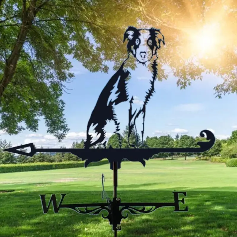 KX4B Pintura Pintura jardín Decoración del jardín Meteorología Vane retro escena granja Estaca jardín