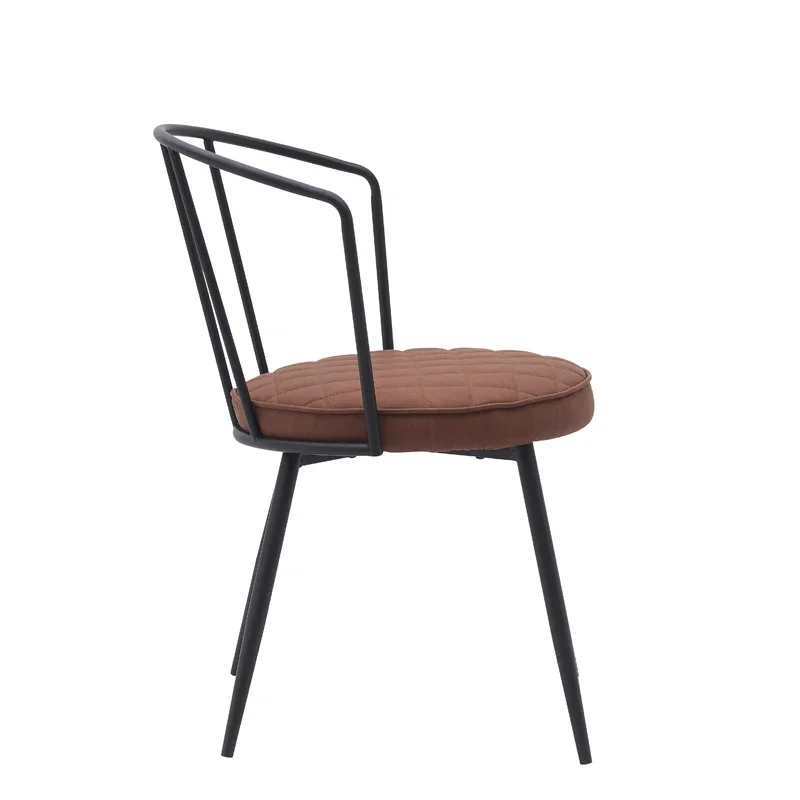 For Black Painting Kd Metal Legs Cafe Lounge Chair Upholstery Metal Frame Living Room Cafe Accent