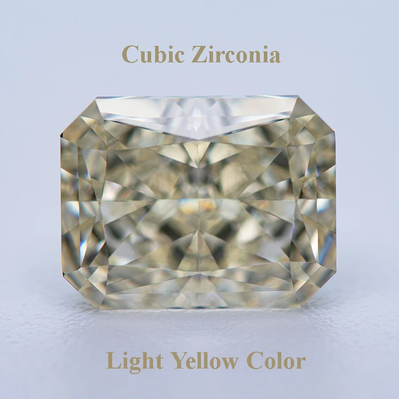 

Cubic Zirconia Crushed Ice Cut Light Yellow Color Rectangle Shape Charms Beads for Diy Jewelry Making Materials No Certificate