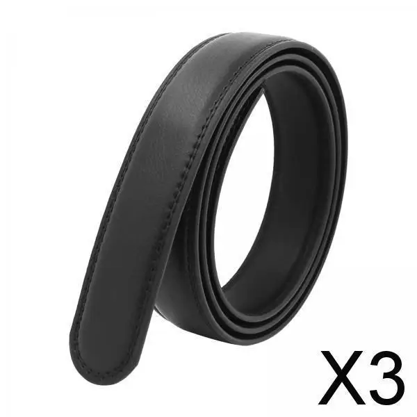 

3x автоматический ремень, мужской пояс без пряжки, повседневные черные аксессуары для одежды, сменный поясной ремень для костюмных брюк