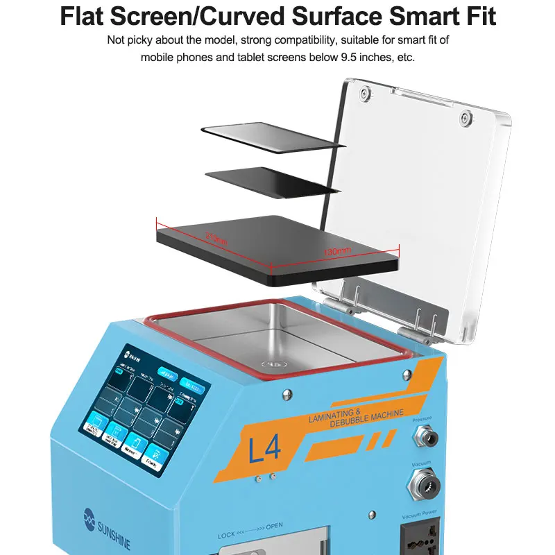 SUNSHINE L4 Mini Intelligent laminating and De-bubble Machine Supports Straight and Curved Screens Intelligent Operation