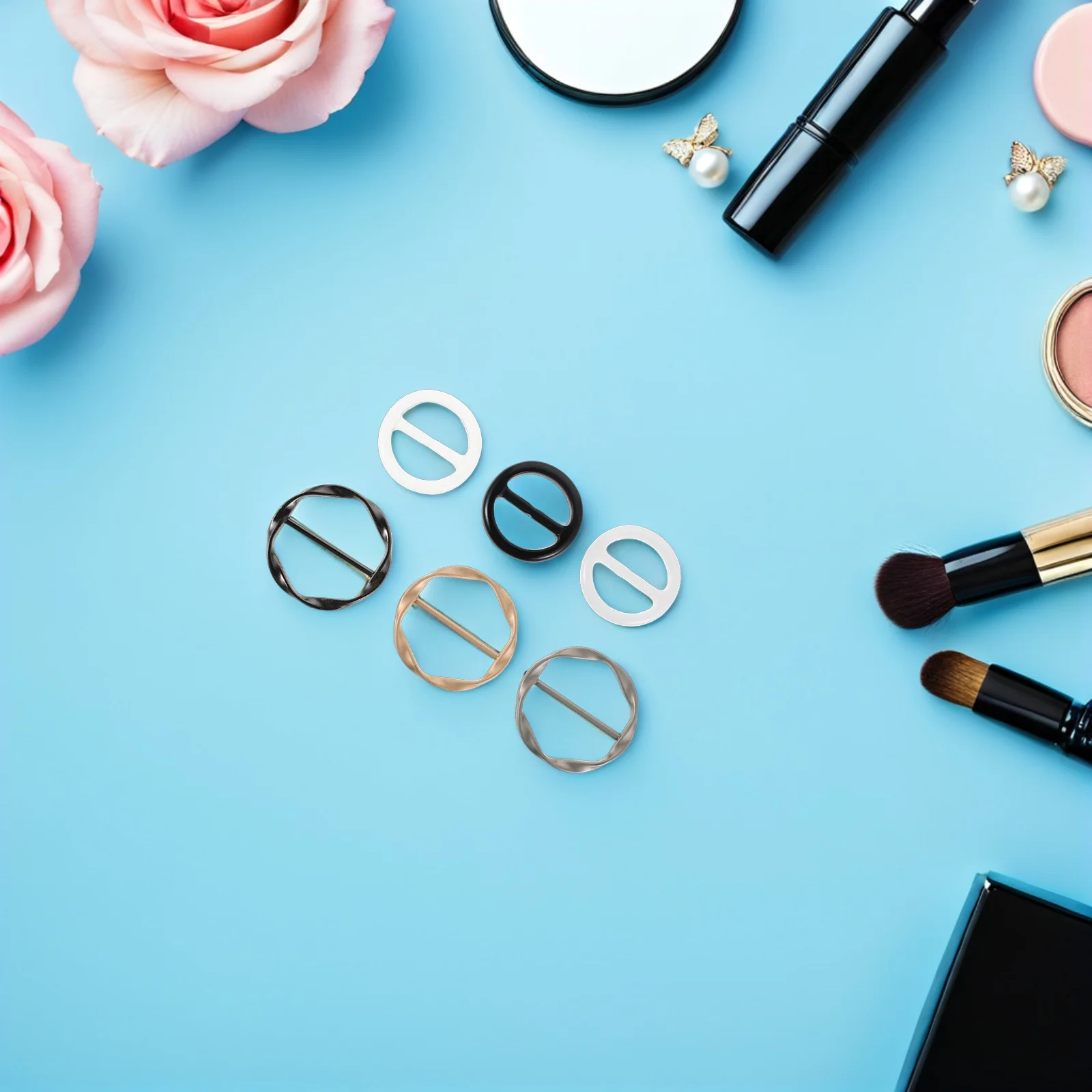 12 قطعة اكسسوارات الملابس وشاح خواتم المشبك الزاوية المعدنية معقود زر مشبك للقمصان فساتين شال سترة التصميم كليب #5