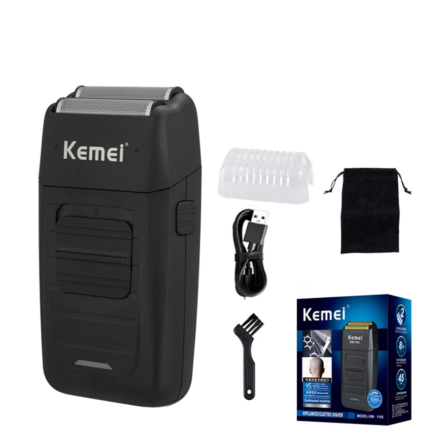 Kemei 1102 Electric Shaver Men Electric Razor Rechargeable Floating Beard Shaver Hair Trimmer Face Care Shaving Machine image 5