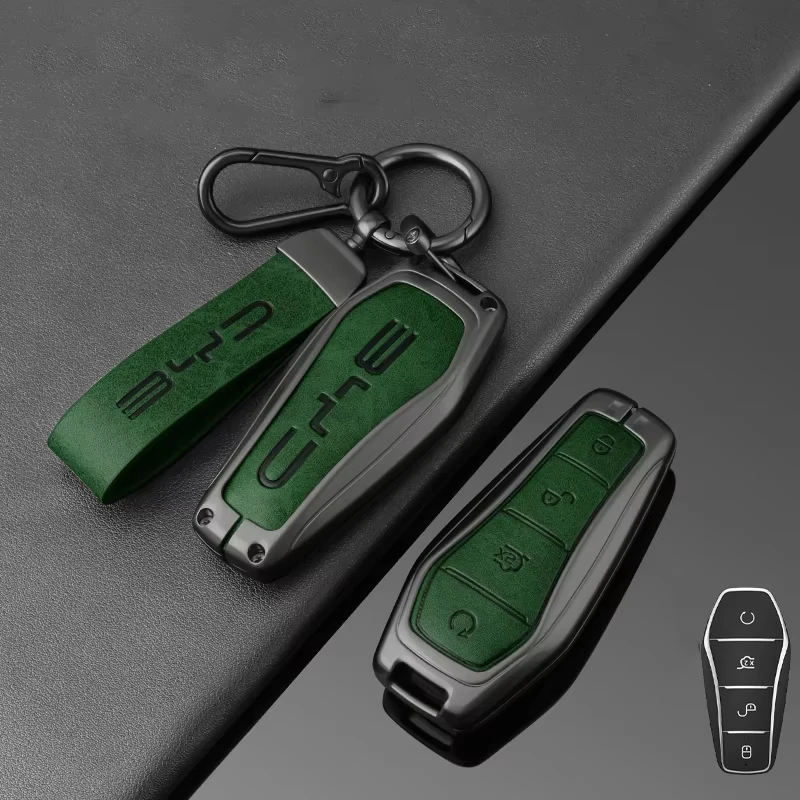 Zinklegierung Leder Autoschlüssel-Hülle für BYD Sealion 7 Song Plus Seal U DM-i Song Pro Dolphin Atto 3 2 Schlüsselanhänger Zubehör – Detail 10