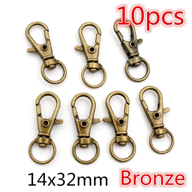 5-10pcs Snap Haken Trigger Clips Schnallen Für Keychain Hummer Karabiner Haken für Halskette Schlüssel Ring Verschluss schmuck Liefert