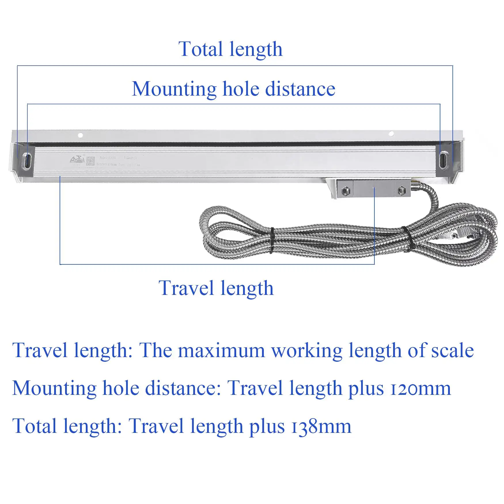 Lathe Dro 2 3 Axis LCD Digital Readout Display and 2/3pcs 1000mm Linear Encoder Linear Scale Ruler For Milling Lathe