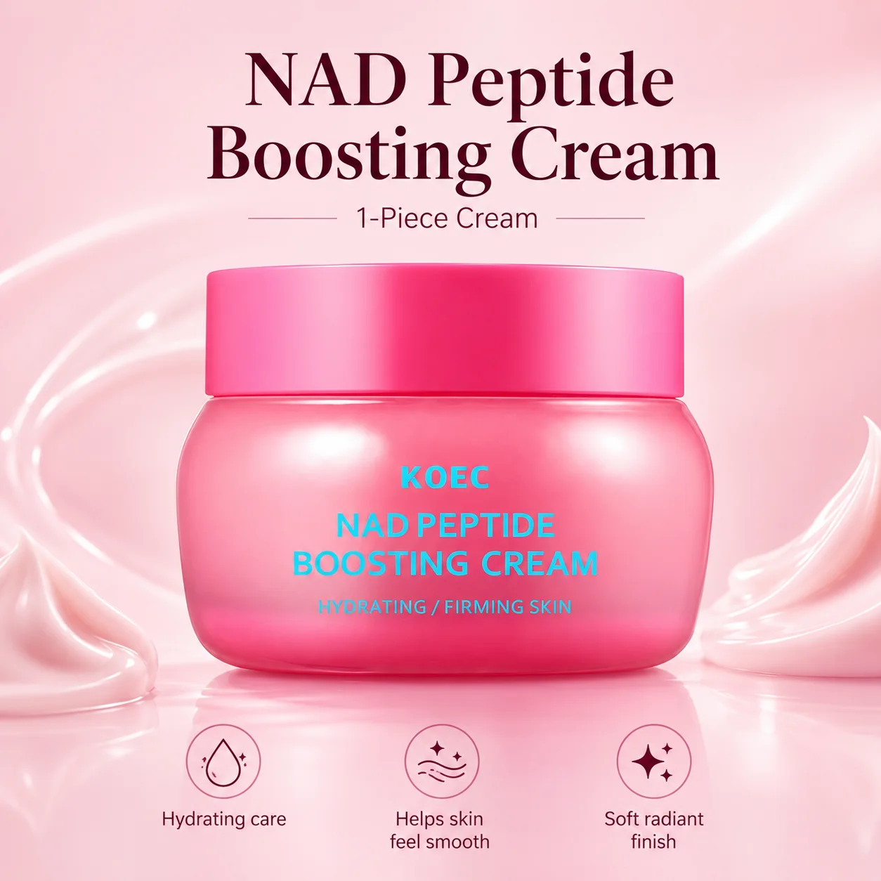 Ceramide Moisturizer - KOEC NAD Peptid-Booster-Creme, Gesichtscreme mit NAD