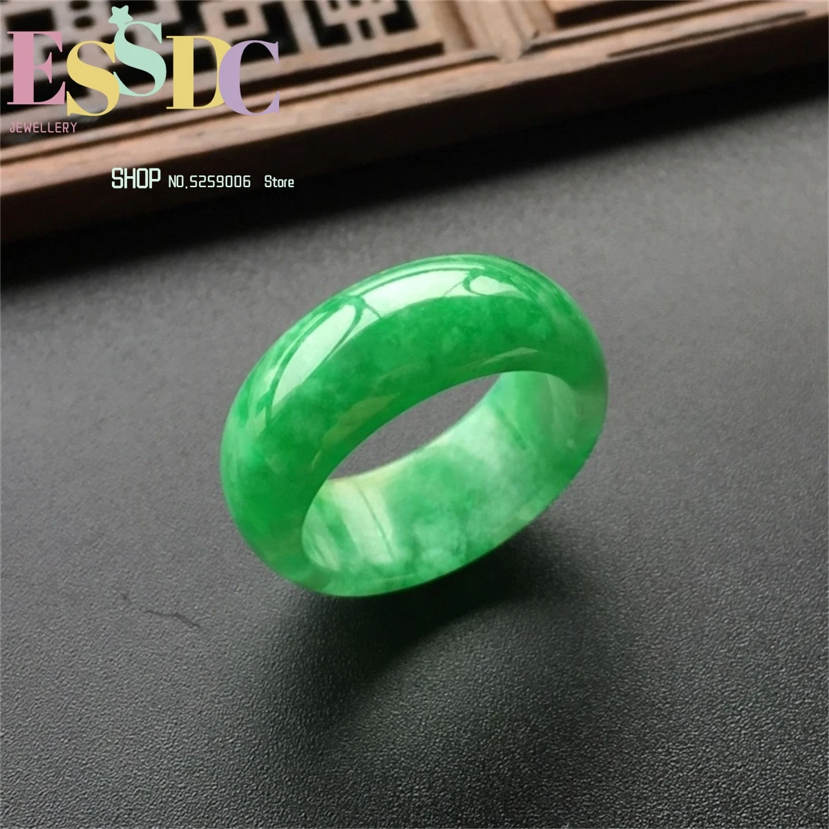 

Dropshipping Center Designer Fine Jewelry New in Luxury Jade Green Men Rings Tous Emerald Women's Ring Trends 2023 Free Shipping