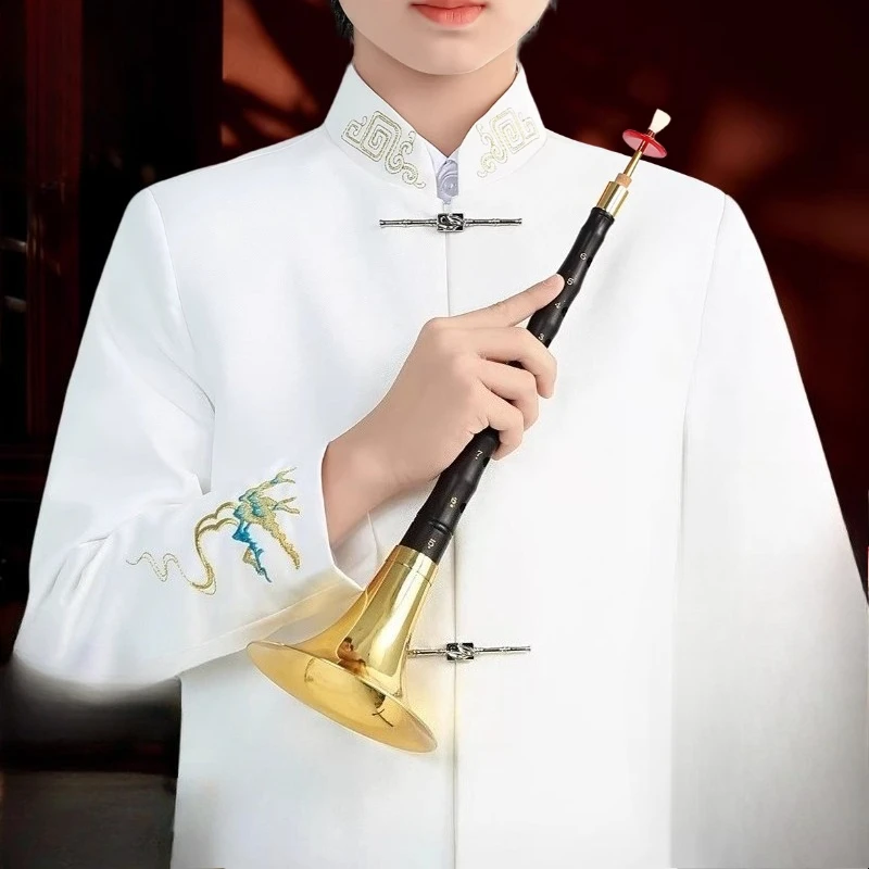 Professional Suona D/C Key Chinese Traditional Suona Wooden Adult Beginners Brass Instruments Loud Volume Playing Folk Horn