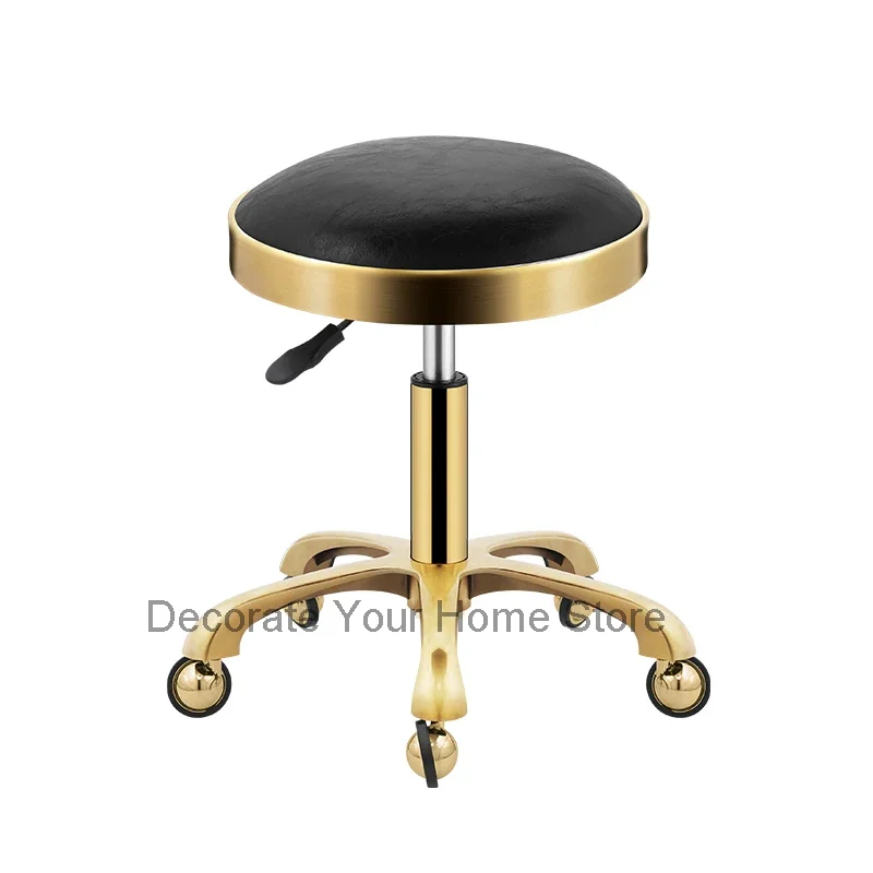 Taburete Circular de elevación giratorio, silla de peluquero profesional con polea, salón, pedicura, silla de peluquero, taburete de salón de belleza 가구 자