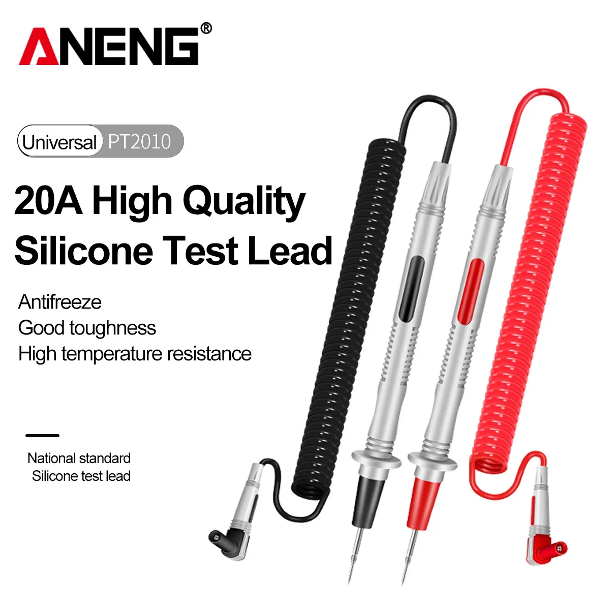 ANENG PT2009/2010 20A 1000V 테스터 리드 멀티미터 프로브 스프링 와이어 펜 케이블 전기 도구 디지털 멀티미터용 범용