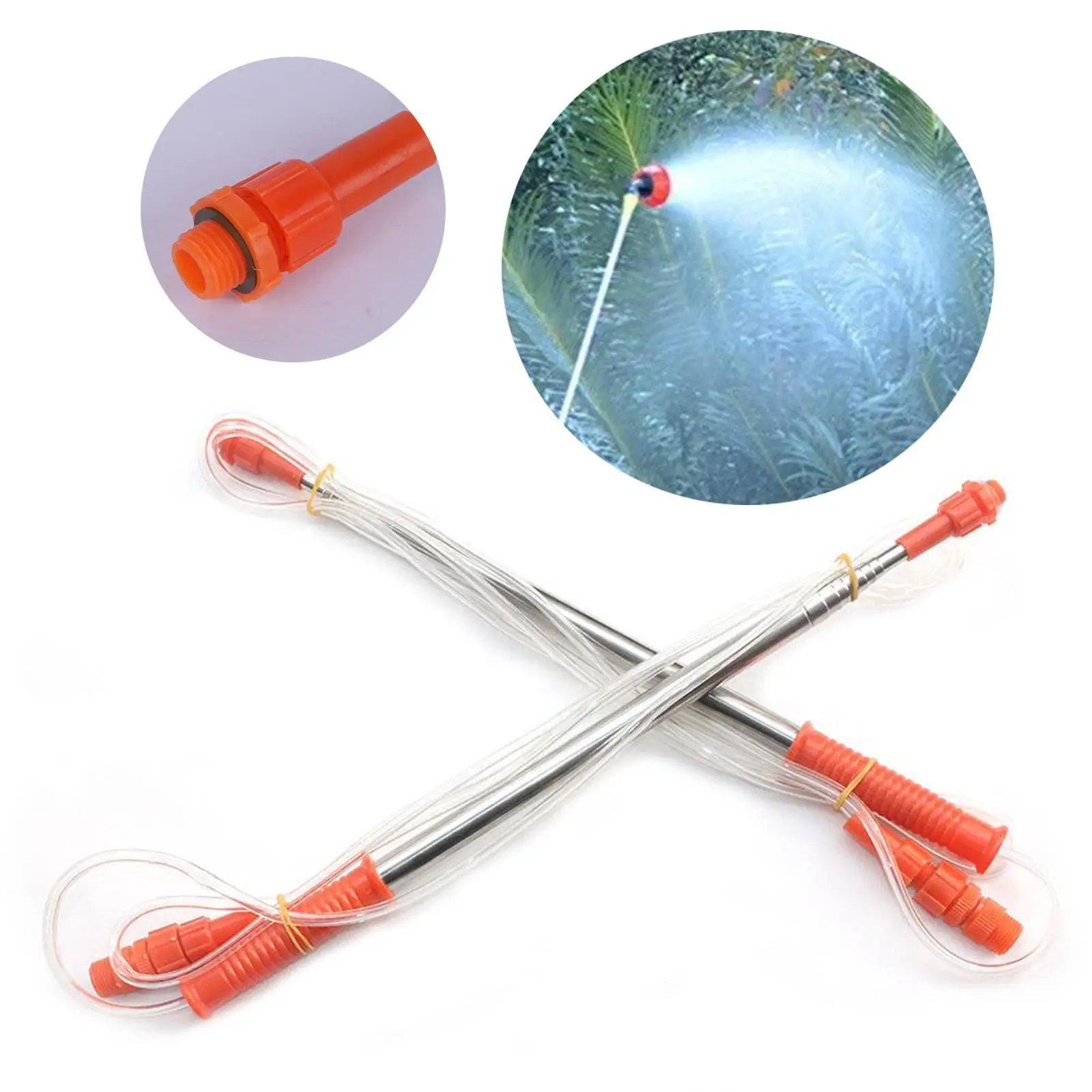 Paint Sprayer Extension Rod Airless Sprayer Pole Tip Telescopic Stainless Steel with Transparent Hose Suitable