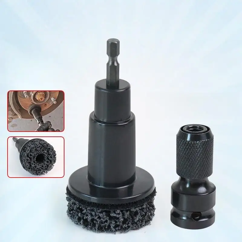 **1 Set Brake Grinding Cleaner Kit Polishing Tool Auto Wheel Hub Brush Car Wheel Hub Grinder Rust Grinding Removal Tool