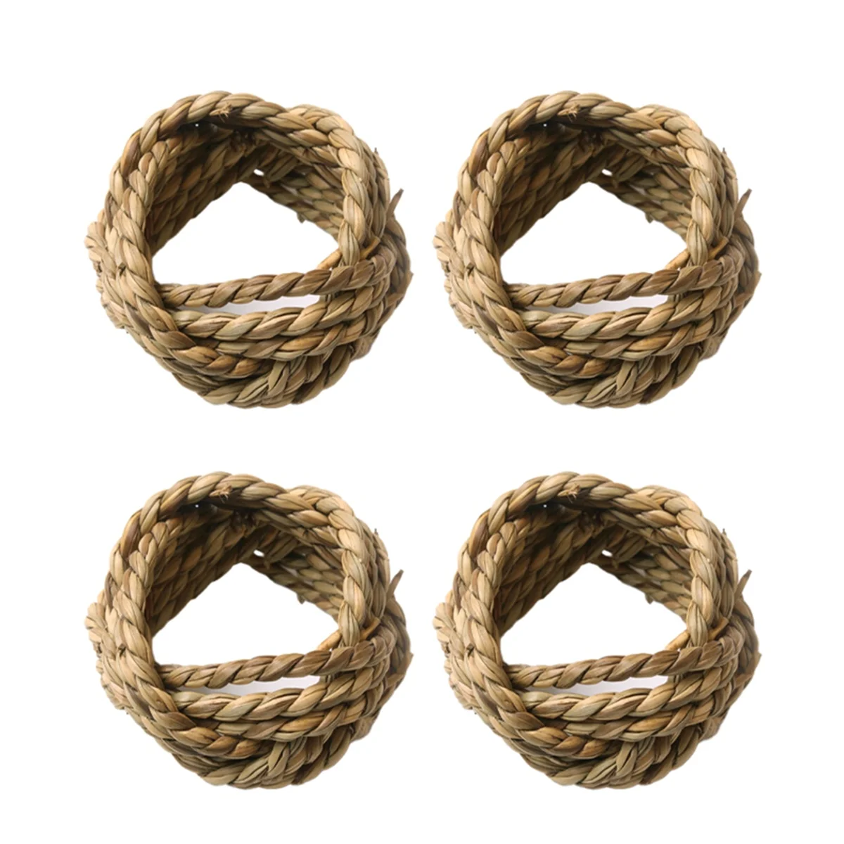 

A96Q-Hand-Woven Natural Rattan Napkin Ring Napkin Ring Straw Ring Western Napkin Buckle Dining Ring