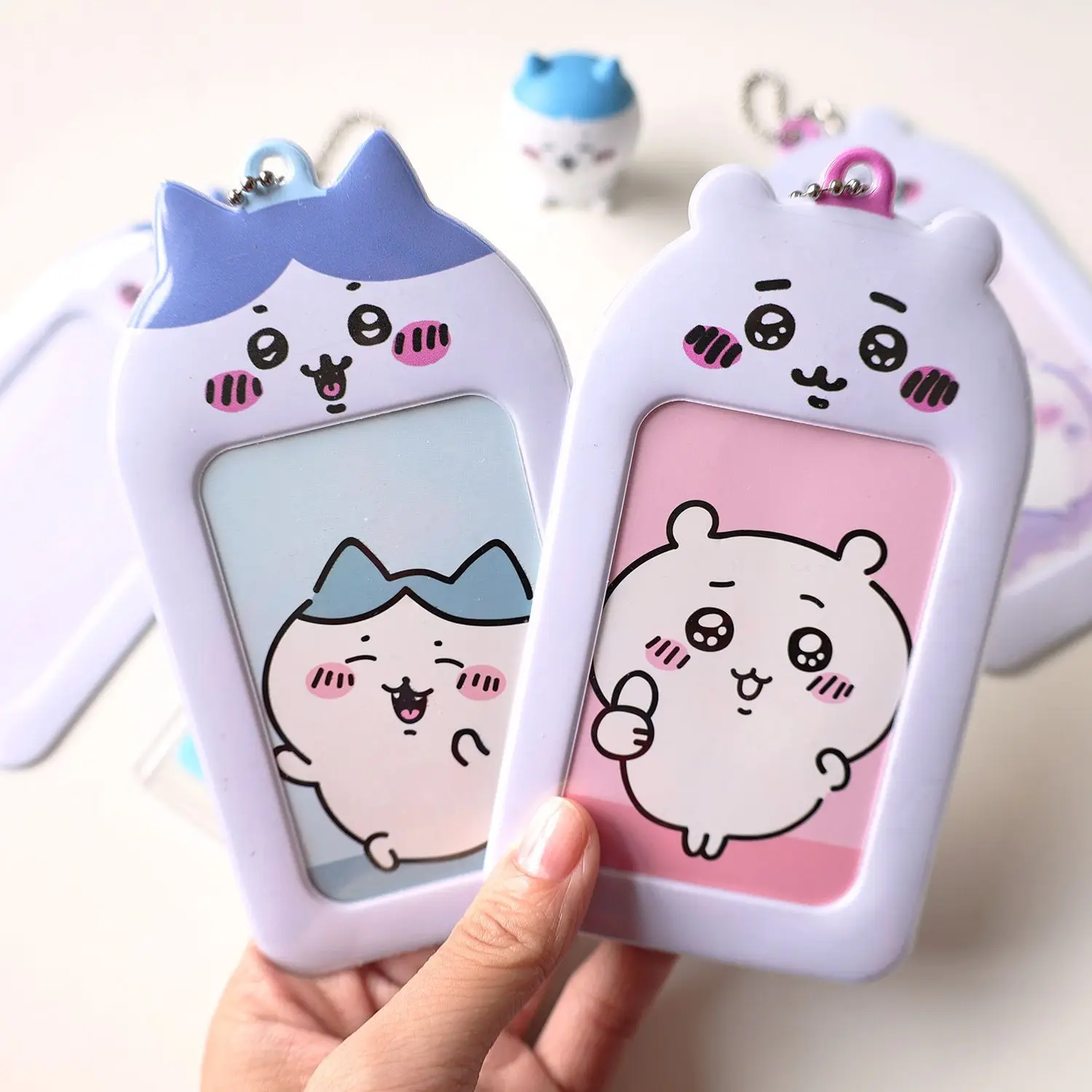 Kawaii Chiikawa Card Case PVC Cartoon Student Campus Bus Card ID Card Holder Photo Display Pendant