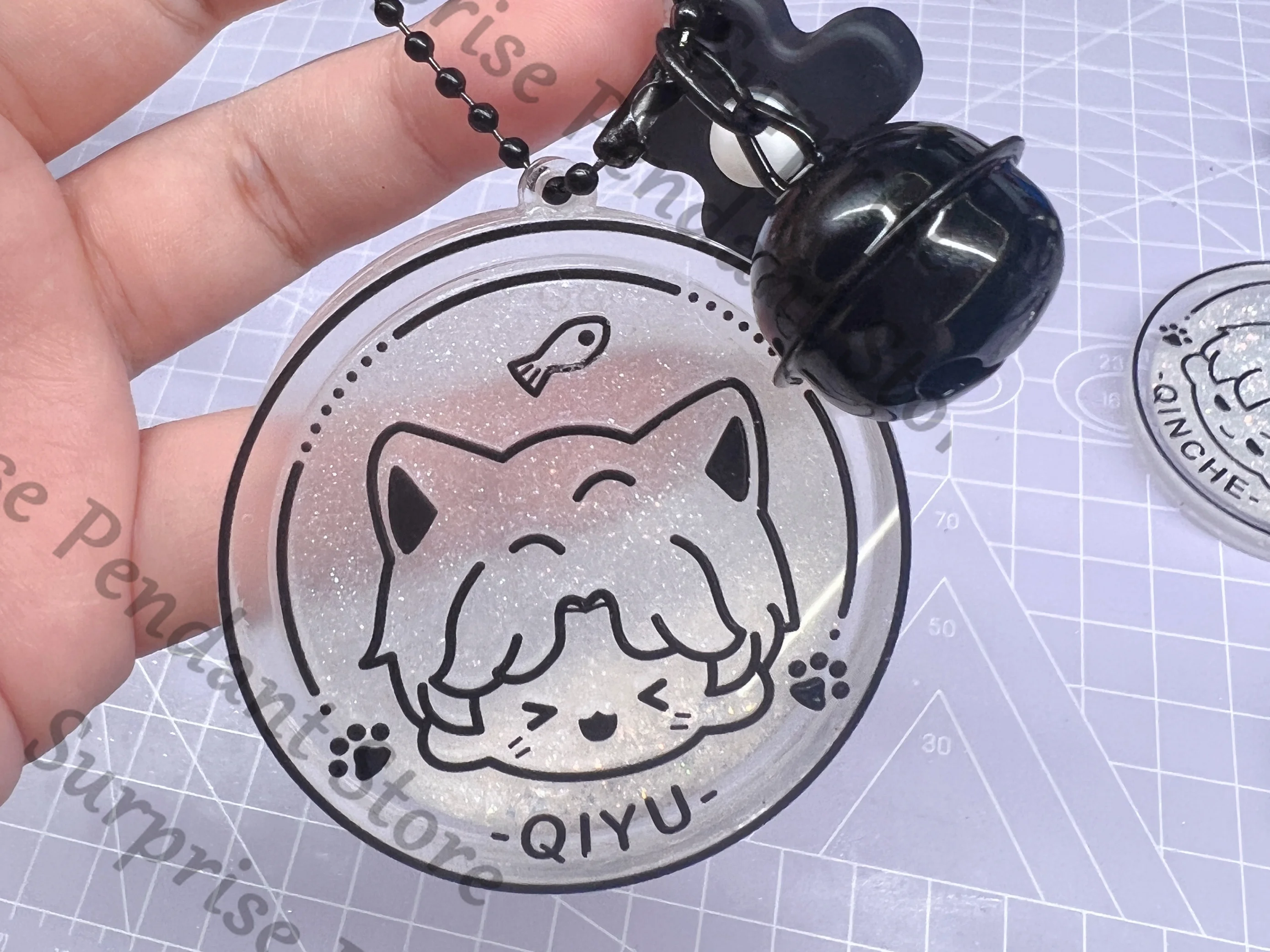 Anime Love and Deepspace Sylus Xavier Zayne Rafayel Cosplay Cartoon Embossment Quicksand Mahjong Pendant Ornament Mascot Gift