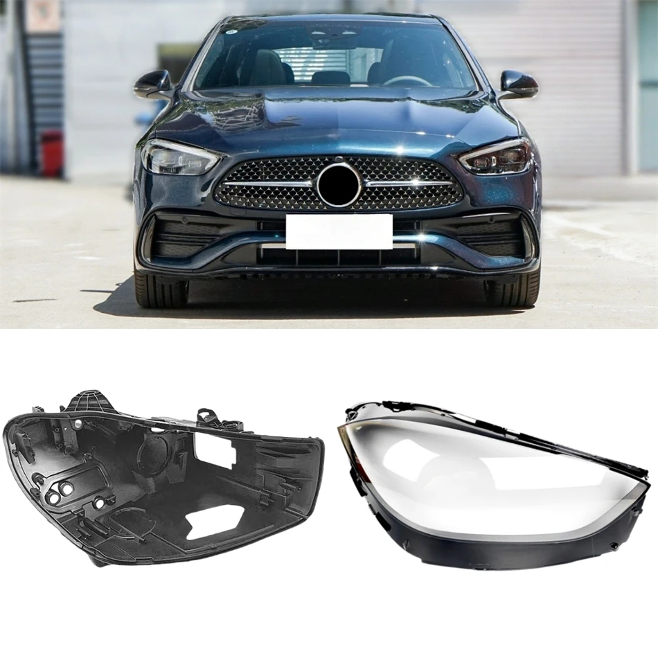 

For Mercedes Benz C Class W206 2021 2022 2023 C260L C300 Car Gadgets Base Head Lamp Shell Back Casing Headlights Lamp Lens